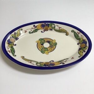 Serving Platter Homer Laughlin Seville Pattern Cobalt Blue Large USA Vintage